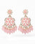 Blush Bloom Jhumka – PINK Floral Elegance with Pearly Grace