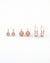 Rosegold Petite Hoops & Stud Earrings Combo – 3 Studs + 1 Hoop Set for Women