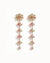Dreamy Pastel Bloom Long Earrings – Rose Gold Finish