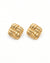 Golden Woven Knot Square Stud Earrings for Women