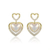 Pure White Pearl Heart Earrings