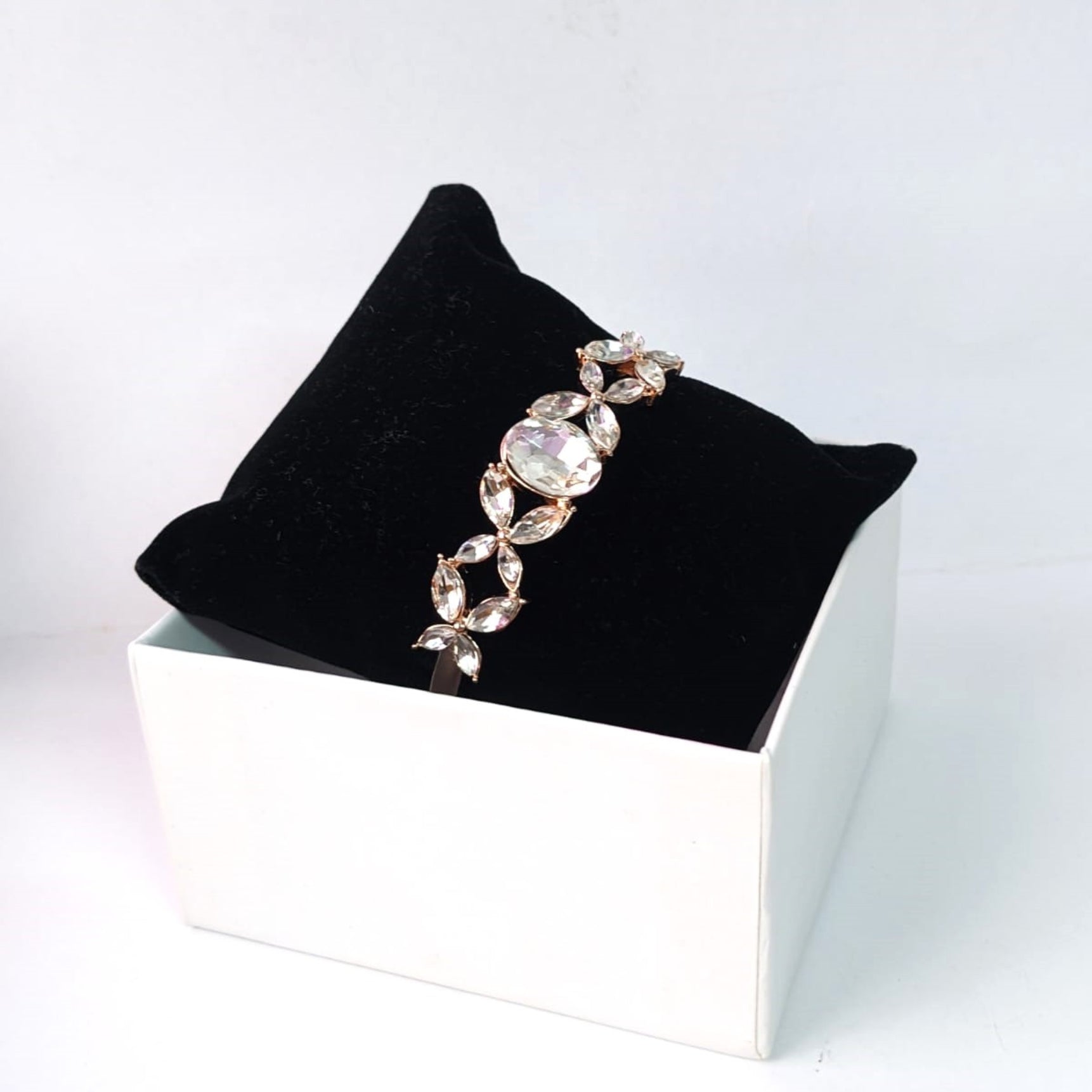 Big Diamond Flower Bracelet