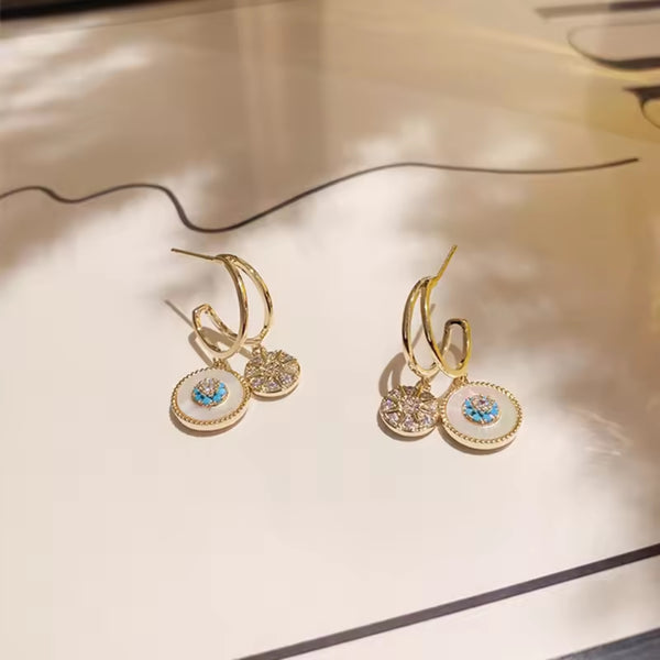Double Trouble Hoops Drop Earrings