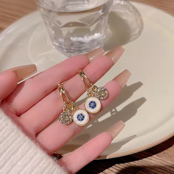 Double Trouble Hoops Drop Earrings