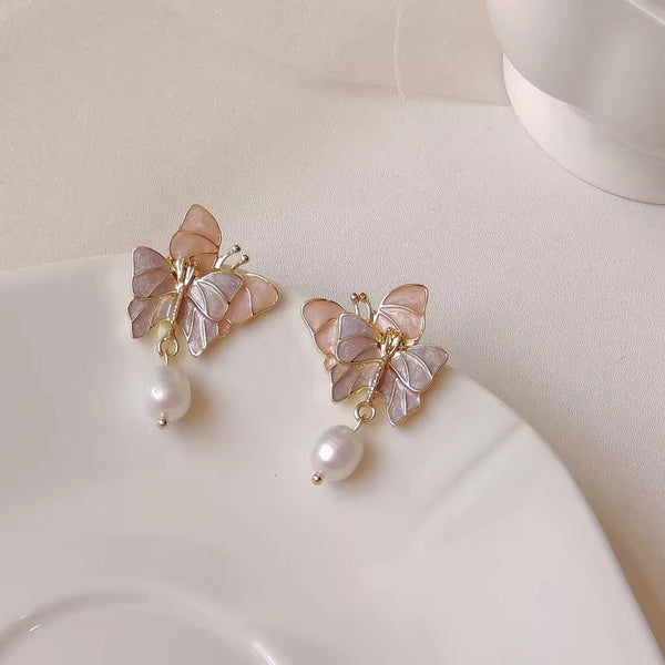 Twin Butterfly Stud Earrings