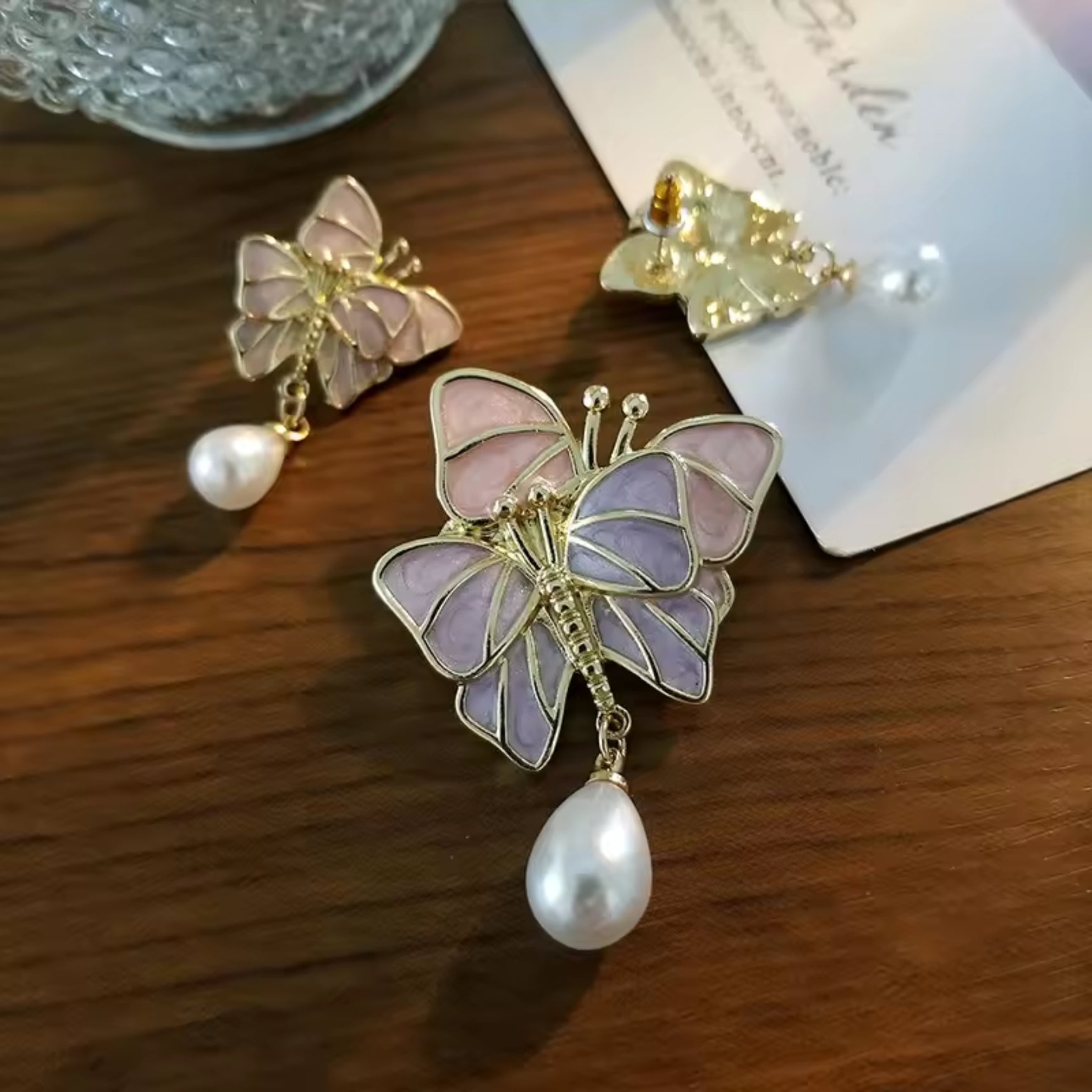 Twin Butterfly Stud Earrings