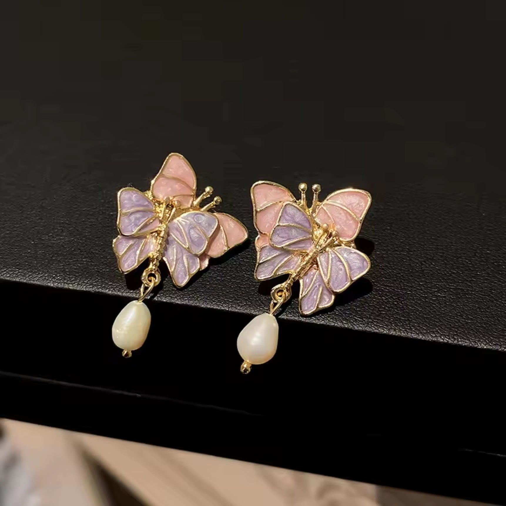 Twin Butterfly Stud Earrings