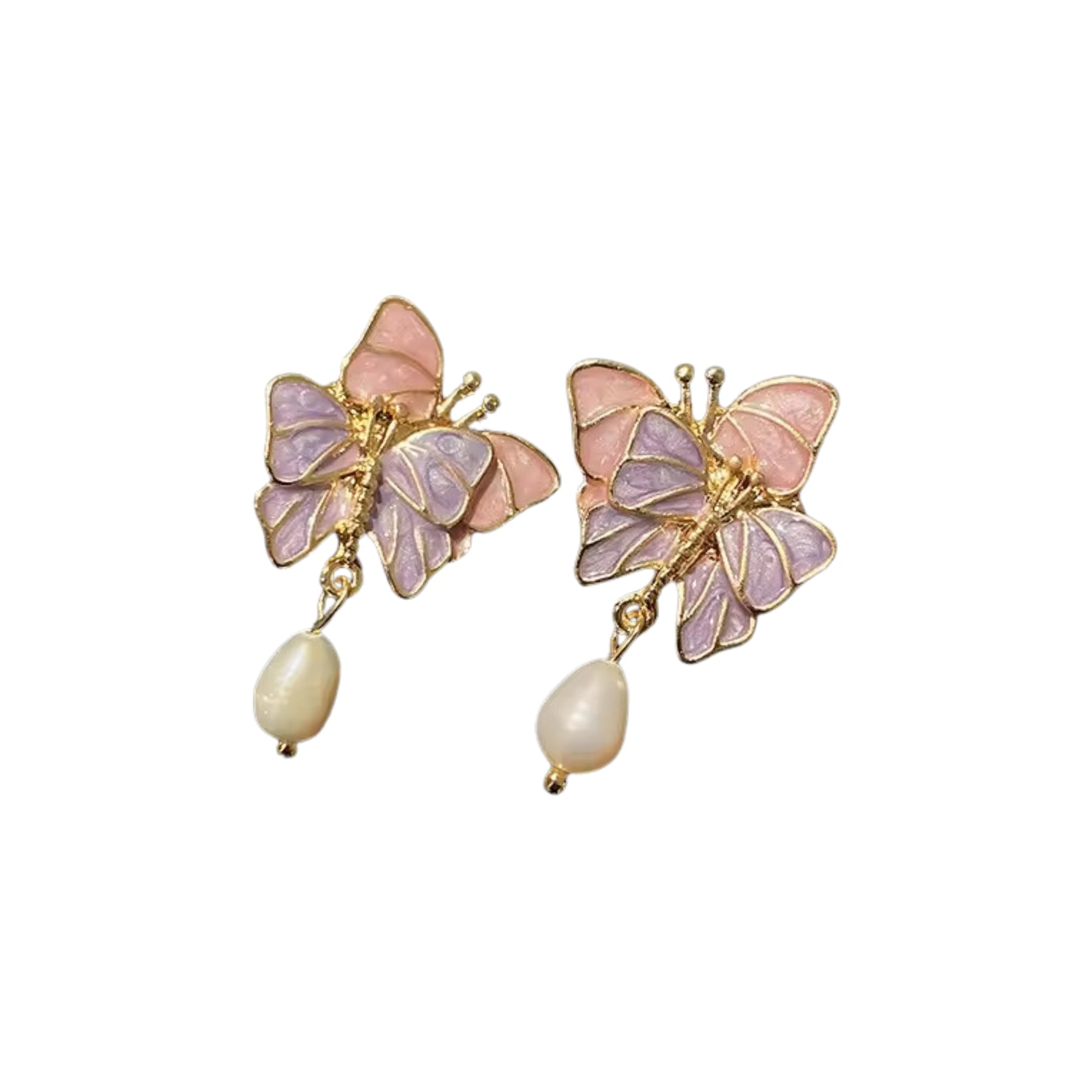 Twin Butterfly Stud Earrings
