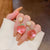 Pink Peach Enamel Charm Earrings