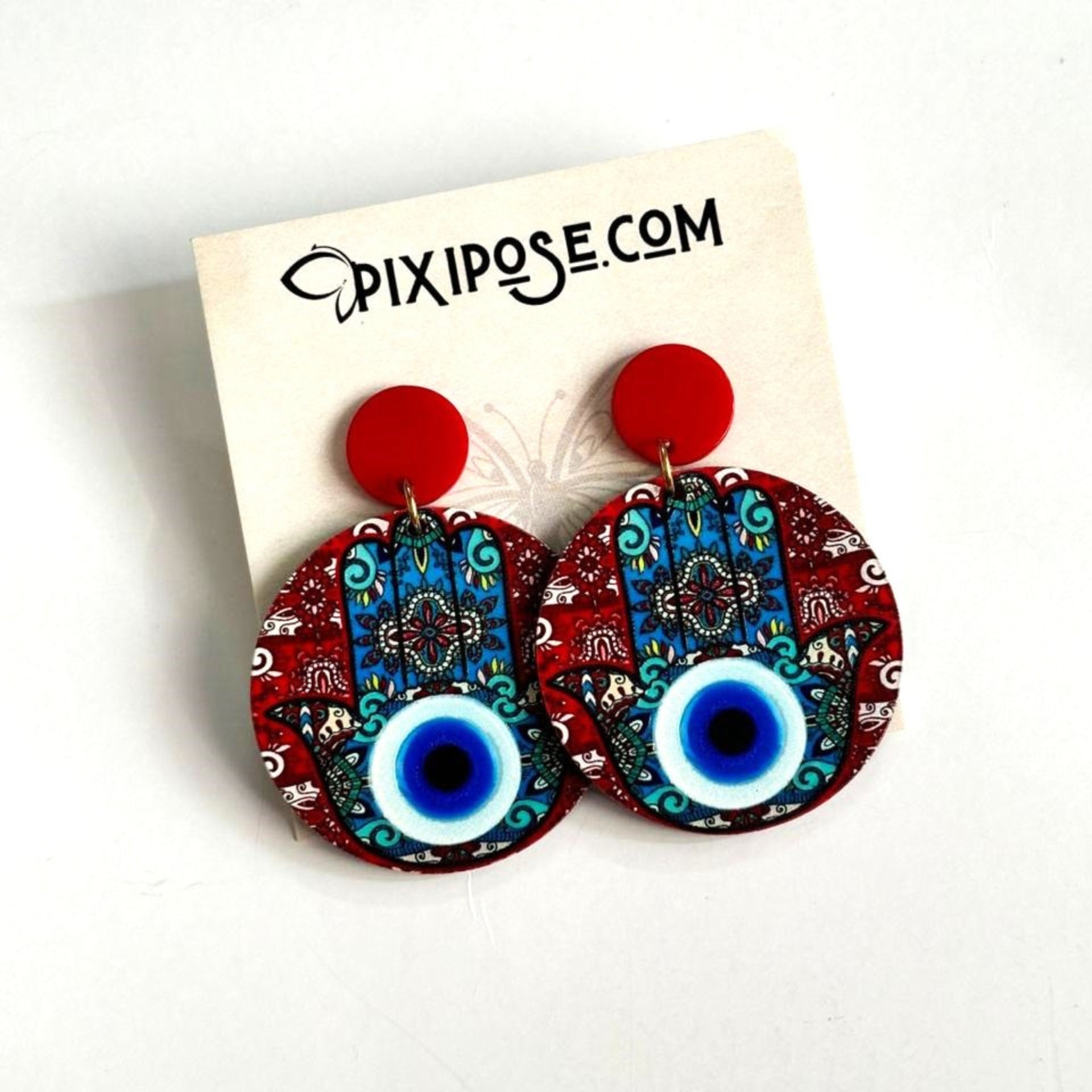 Evil Eye Ear Drops Earrings
