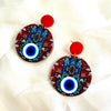 Evil Eye Ear Drops Earrings
