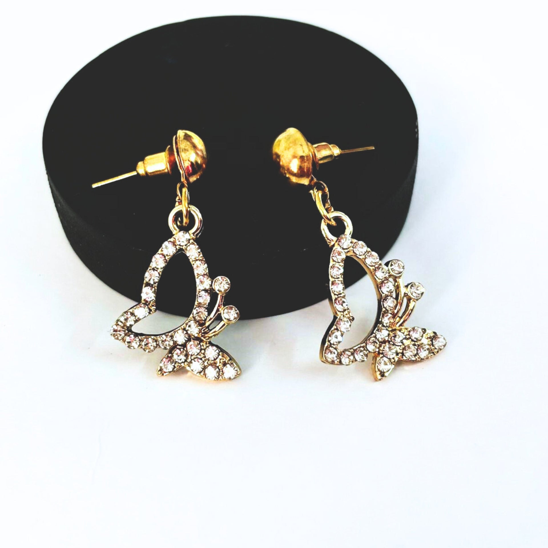 Cute Crystal Butterfly Drops Earrings