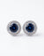 Azure Sparkle Circle Studs