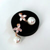 Elegant Rosegold Pearl Drop Earrings