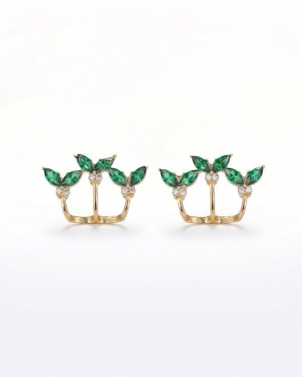 Enchanting Green Mermaid Tails Stud Earrings