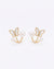 White Butterfly Sparkle Stud Earrings