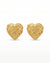 Elegant Claw Pave Sparkling Heart Stud Earrings