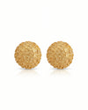 Copper Exquisite Designer Textured Statement Stud Earrings