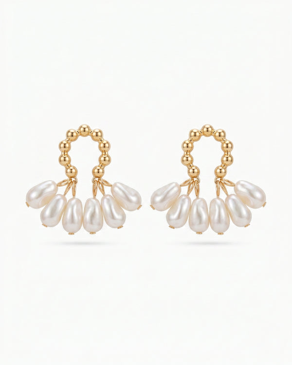 Pearl Arch Studs Earrings