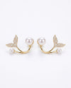 Crystal Mermaid Tail Stud Earrings