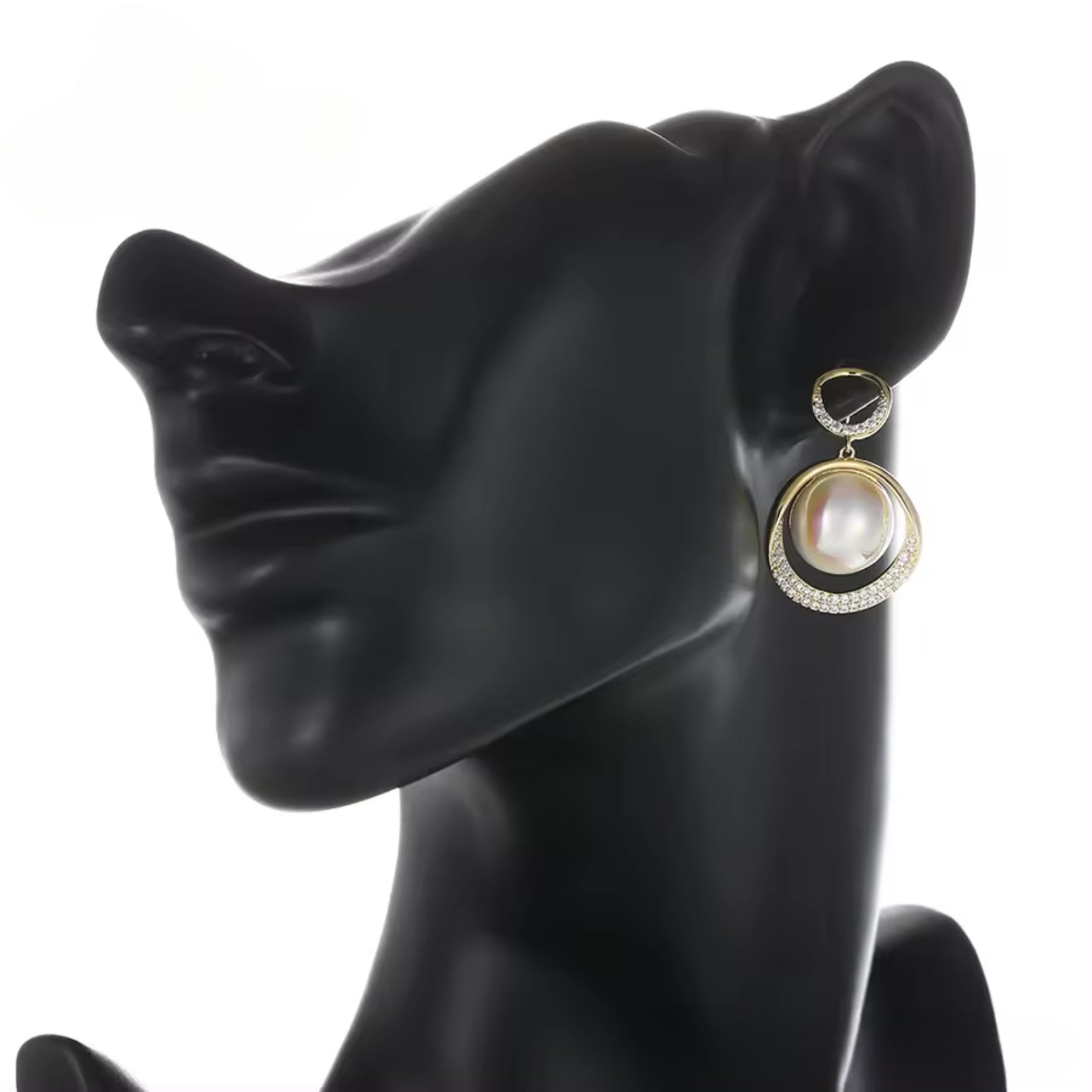 Classic Round Pearl Drop Earrings