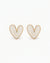 White Colour Heart Shape Studs Earrings