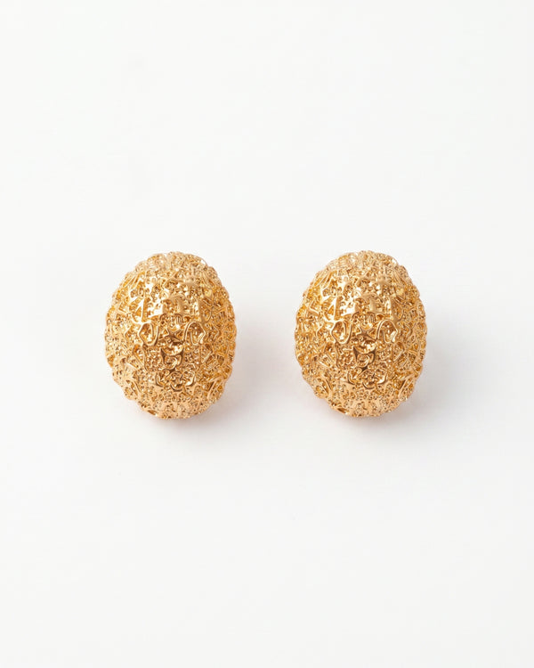 Radiant Oval Gold Studs