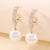 Sparkling Diamond Pearl Drop Earrings