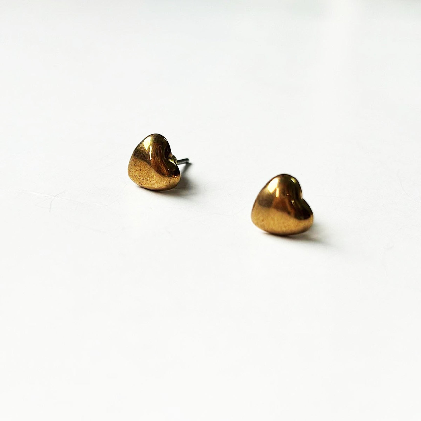 Heart & Stone Stud Earrings Set – 3 Pairs Cute Daily Earrings