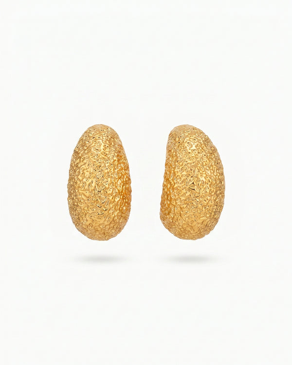 Water drop fold texture earrings