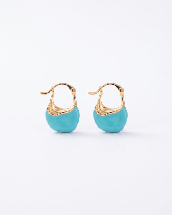Ocean Elegance Designer Hoops Earrings