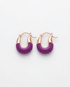 PURPLE Trendy Beads Hoops