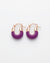 PURPLE Trendy Beads Hoops