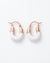Elegance White Bead Hoops