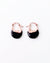 Midnight Elegance Hoop Earrings – Black & Silver Chunky Hoops for Women