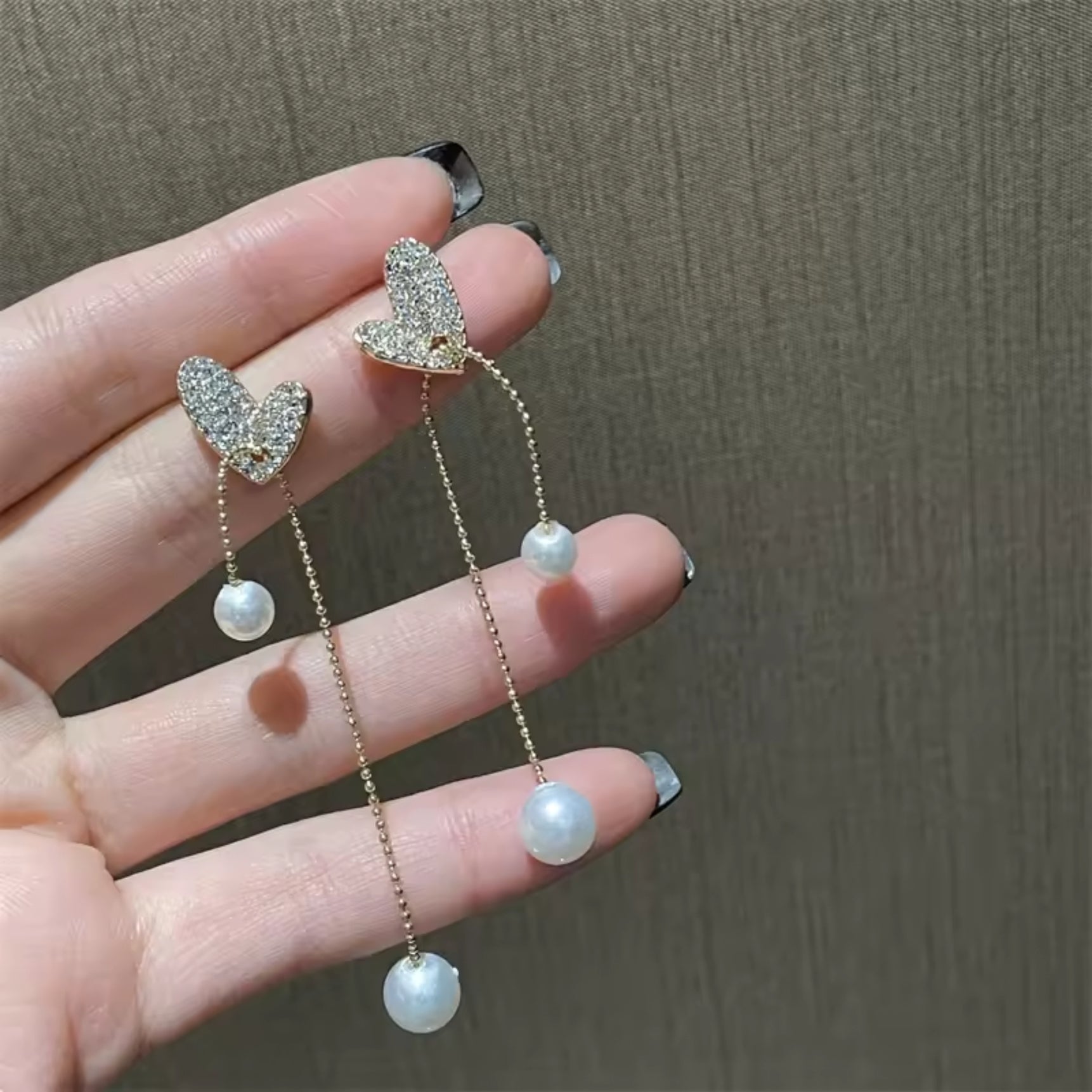 Little Heart Crystal Earrings