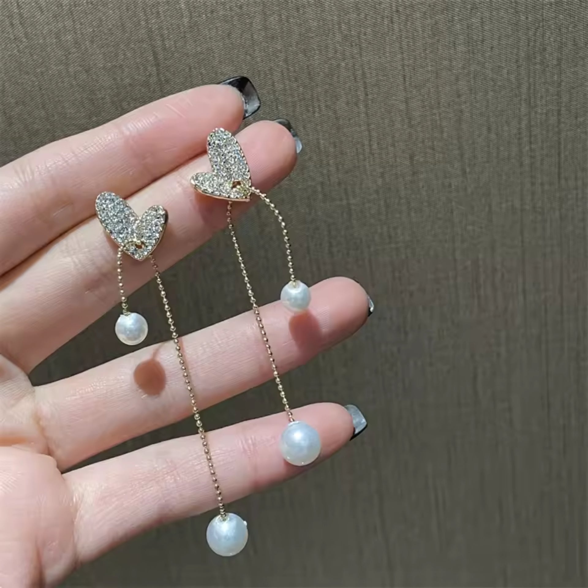 Little Heart Crystal Earrings