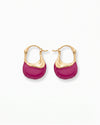 Amethyst Allure Design Hoops
