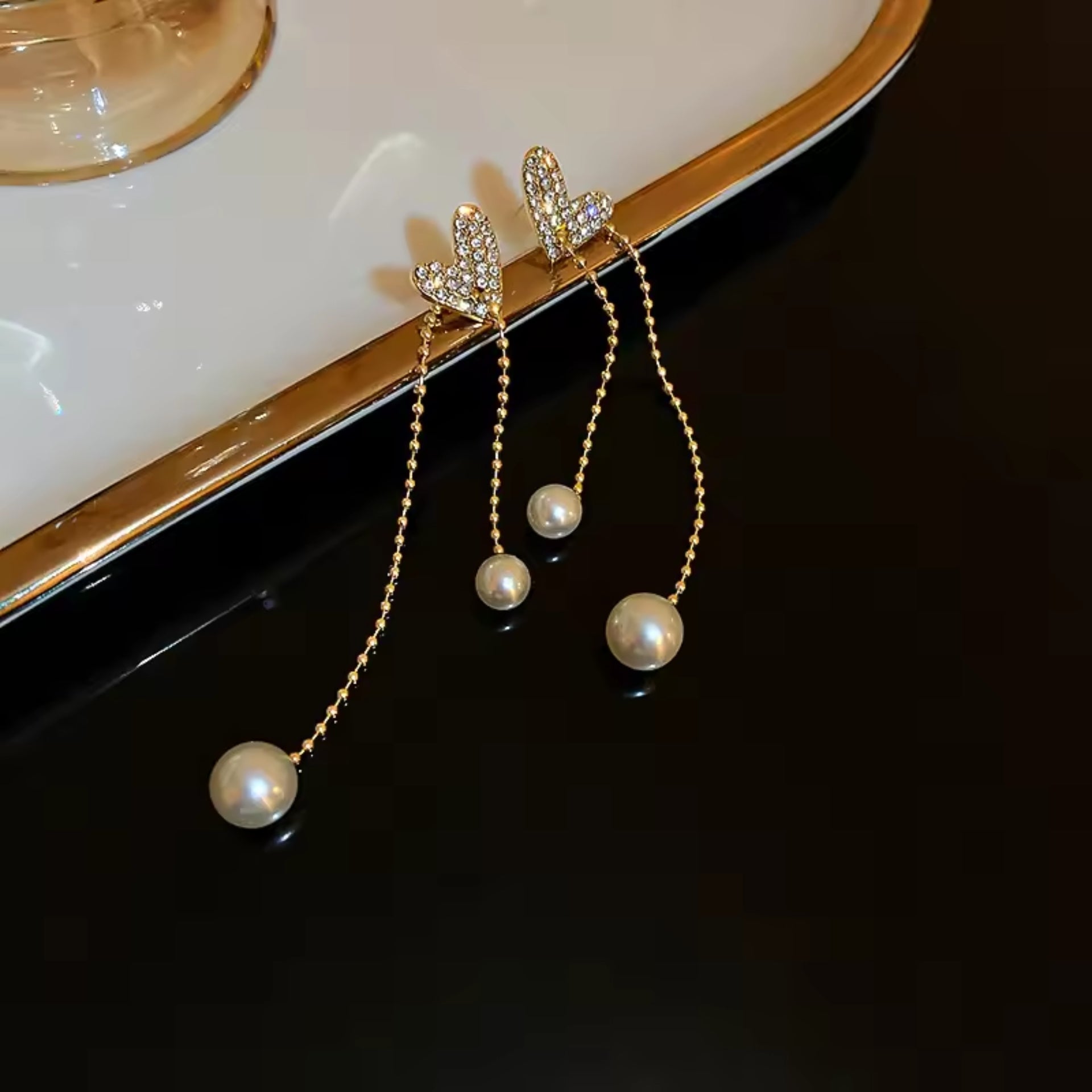 Little Heart Crystal Earrings