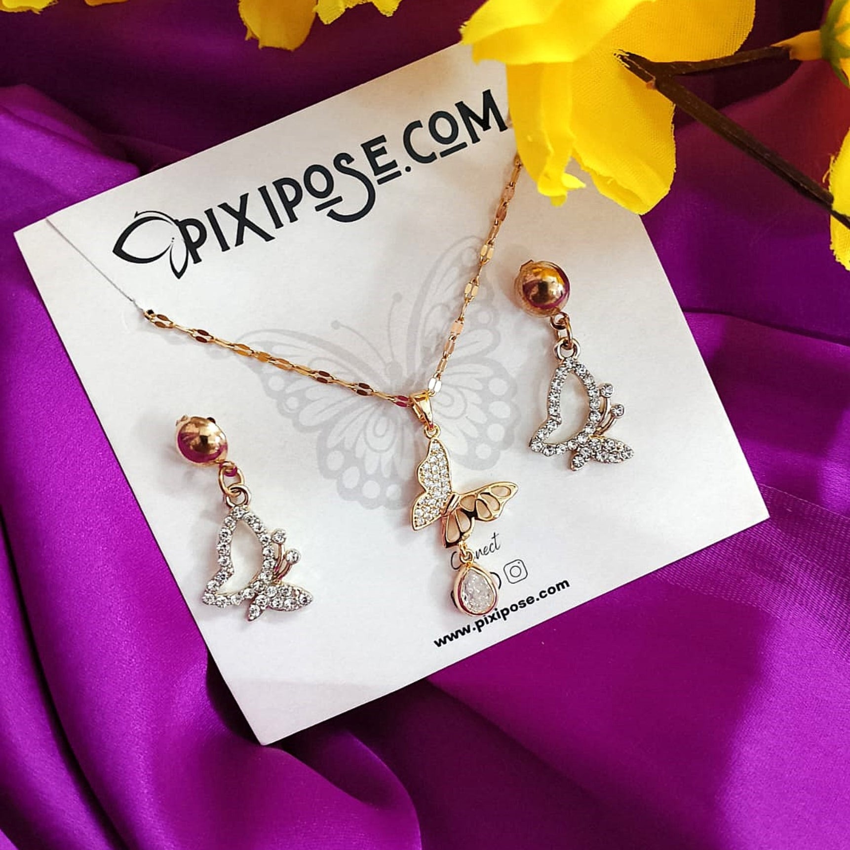 Enchanted Golden Butterfly Set