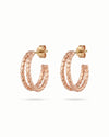 Rose Gold Elegant Hoop Earrings – Lightweight Daily Wear