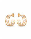 Star Cutout Hoop Earrings – Gold-Tone Studs for Women & Girls