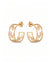 Star Cutout Hoop Earrings – Gold-Tone Studs for Women & Girls