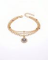 Gold Evil Eye Chain Bracelet – Layered Protection Jewelry