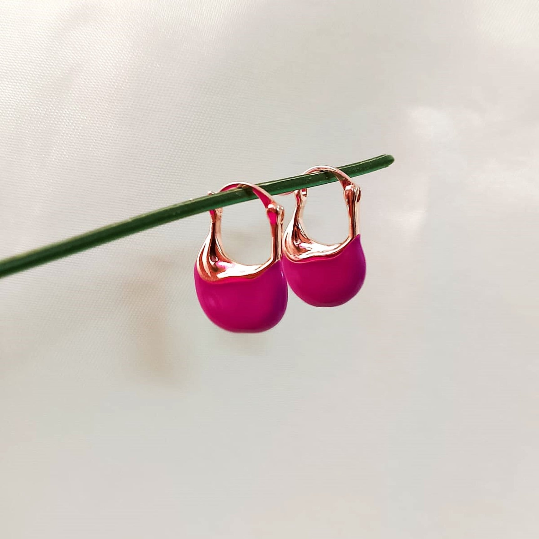 Amethyst Allure Design Hoops