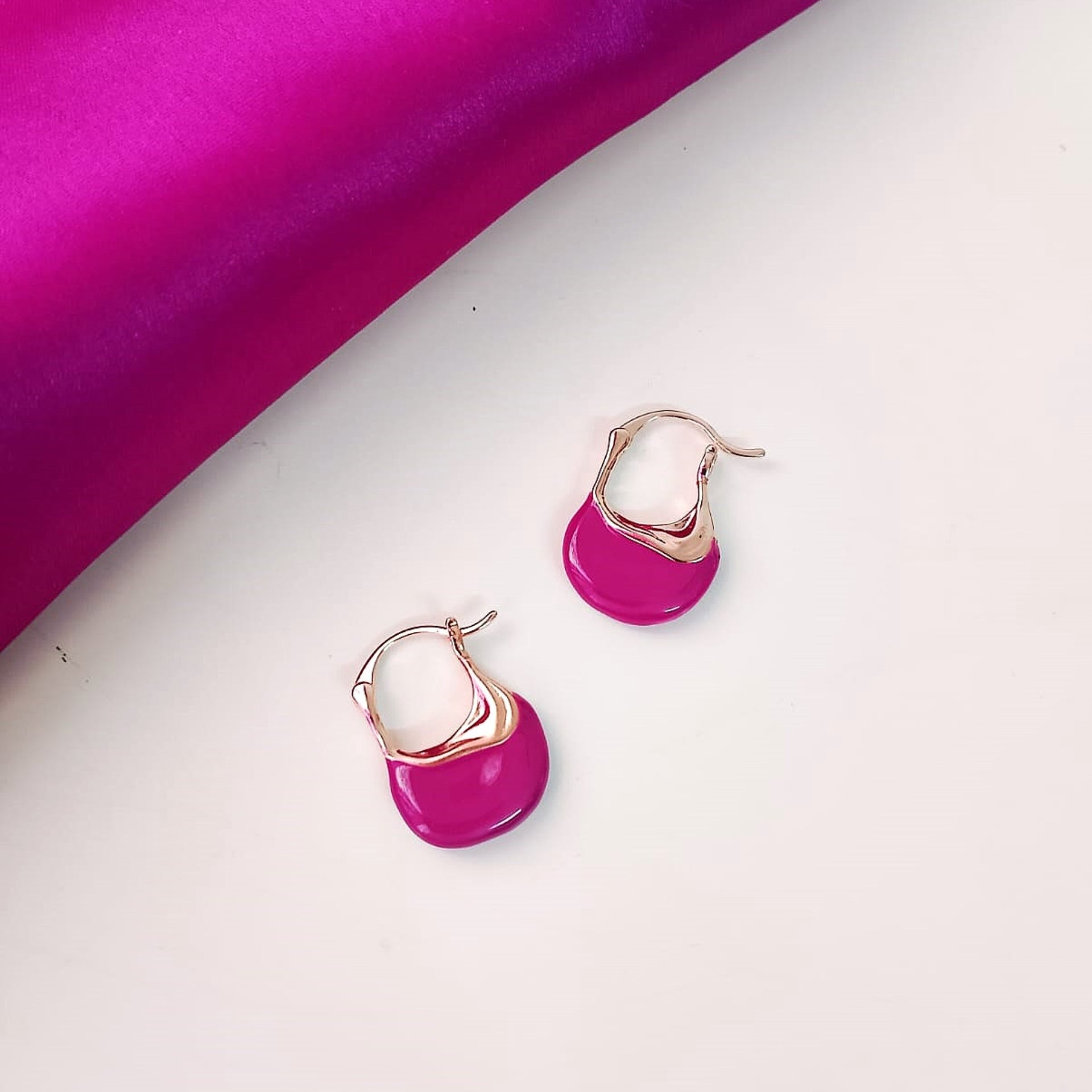 Amethyst Allure Design Hoops