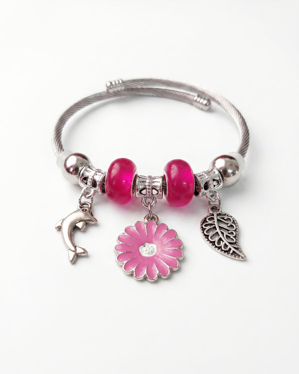 Blossom Pink Flower Bracelet