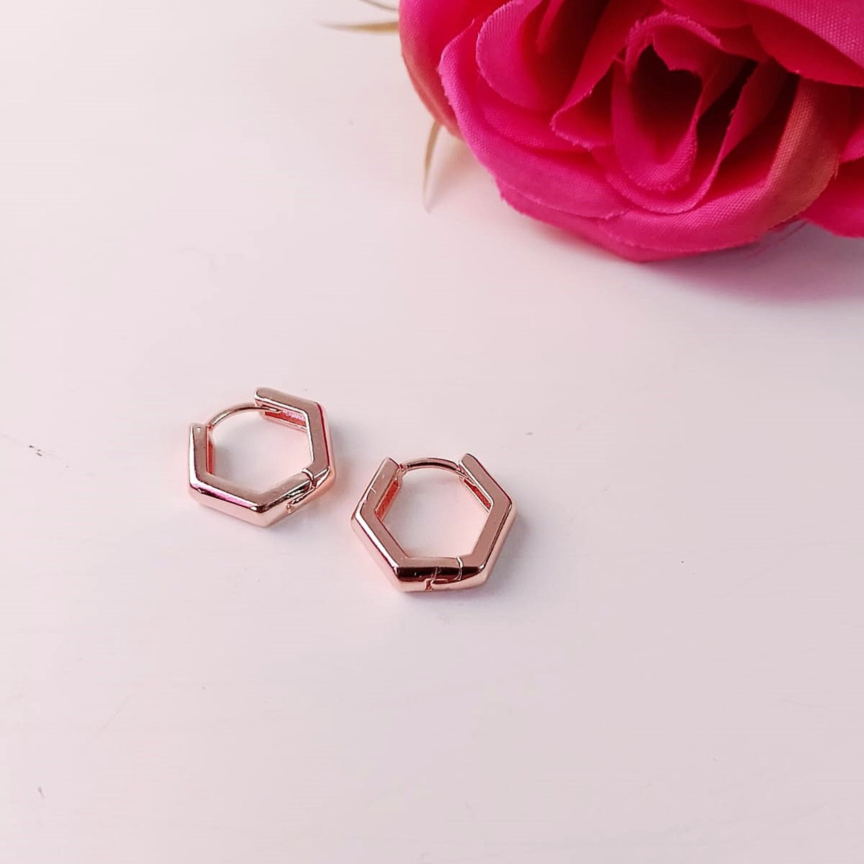 Rosegold Bobby Hoops Combo Set