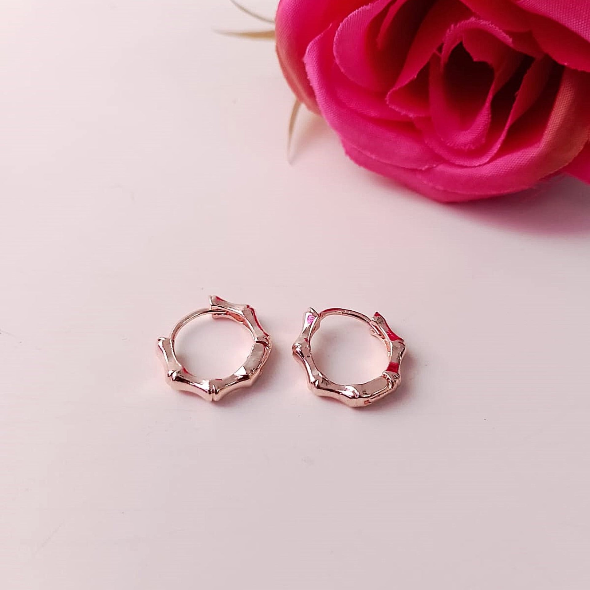 Rosegold Bobby Hoops Combo Set