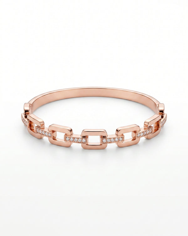 Elegant Rosegold Square Bracelet